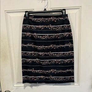 Floral Black Skirt